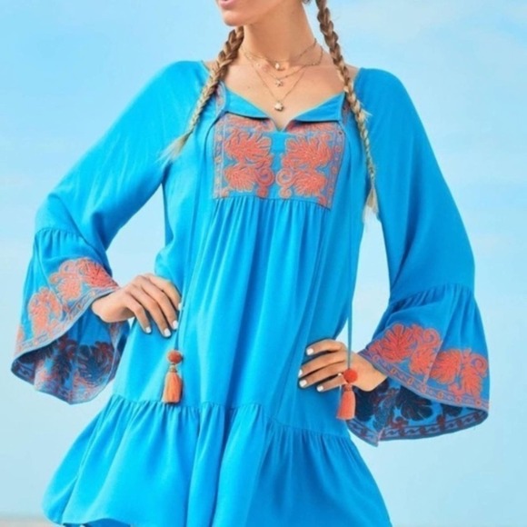 Lilly Pulitzer Amisa Tunic Dress Sparkling Blue NWT - Picture 1 of 12